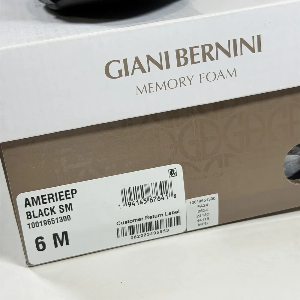 Giani Bernini Size-6M Shoes Ameriee‎ Dress Black Memory Foam Block Heel